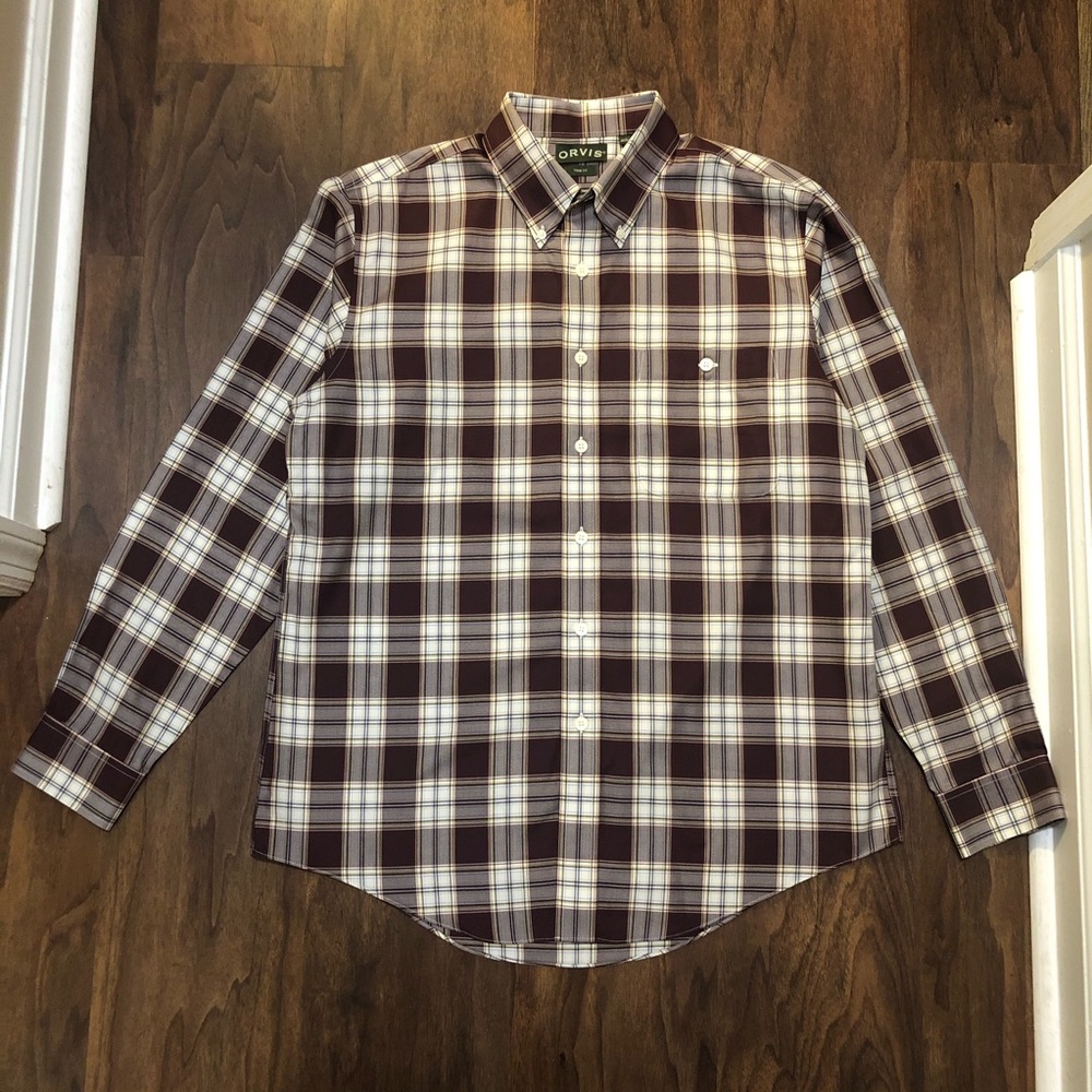 Orvis plaid button down
